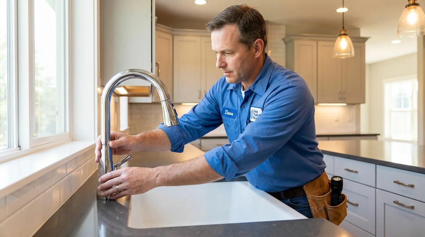 Kitchen faucet installation by Johns Plumbing LLC in Hialeah