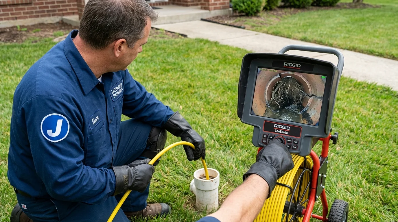 Sewer camera inspection being performed by Johns Plumbing LLC in Hialeah